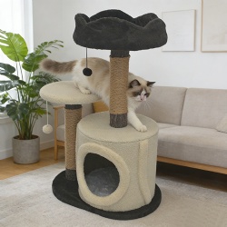 PurrNest Retreat Cat Tree: Cozy Condo & Scratching Tower for Cats