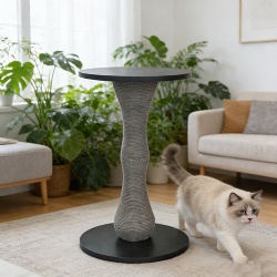 Furniture-Grade Cat Scratcher End Table – 2-in-1 Coffee Table & Sisal Scratching Post