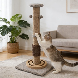 Cat Sisal Post with Ball Track Game Base