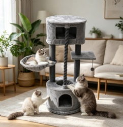 PawHaven Rope Post Cat Condo Tree
