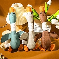 Wholesale Eco-Friendly Luxury Durable Squeaky Plush Dog Toys Geese Duck Shaped Chew Toy