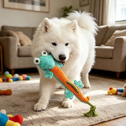 Durable Cute Cartoon Casual Design Stuffed Interactive Teeth Cleaning Squeaky Dog Cat Chew Toys