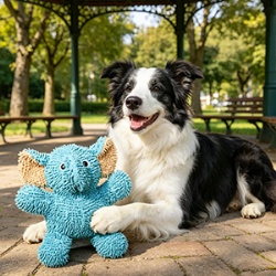 Plush Dog Toys Cute Animal Shaped Chew Toys for Small Medium Dogs Squeaky Toys