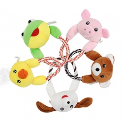 Squeaky Solid Velvet Rope Plush Modern Non-Waterproof Chew Pet Dog Toy