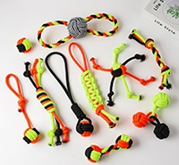 Pet Toy Set Cotton Rope Dog Teething Toys Teeth Cleaning Rope Knot Pet Supplies