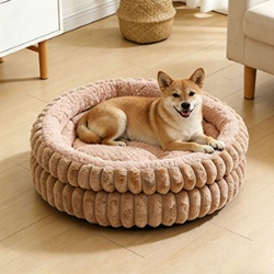 Wholesale Cat Bed Kitten Bed Washable Indoor Cats Super Soft Plush Faux Fur Non-shedding Pet Bed Puppy Kitten Anti-Slip Bottom