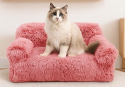 Plush Dog & Cat Bed Rectangle Solid Pattern Fashion Style Eco-Friendly Pet Bed Winter Dog Mat Cat Bed Cave Removable Washable