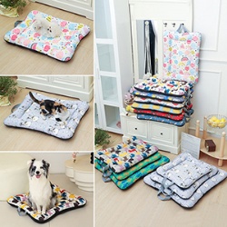 Multi Colors Wholesale Waterproof Dog Bed Oxford Fabric Print Pet Cushion Mat Mattress Washable Non Slip Dog Bed