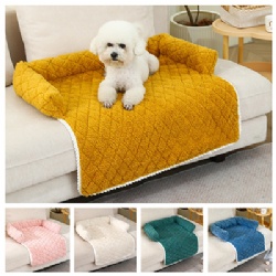 Cozy Cotton Fleece Diamond Quilted Sofa-Style Pet Mat Multi-Scenario Cat Dog Bed Soft Plush Pet Nest