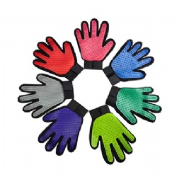 Pet Hair Removal Gloves 5 Finger Massage Mitts For Cats Dog Grooming Long Haired Pets