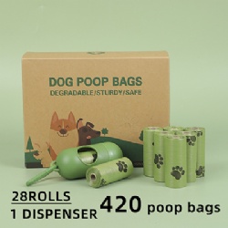 Biodegradable Portable Poop Bag Pets Dogs Convenient Garbage Bagm Picking up Feces Outdoors Dog Pick up Poop Bag