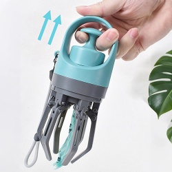 Plastic Pet Poop Picker Portable 6 Claw Dog Poop Scooper Waste Bag Dispenser for Outdoor Walking Travel