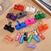 Cute Bone Shape Plastic Dog Waste Bags Dispenser Simple Eco-Friendly Pet Waste Bags Holder