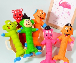 Factory Direct Wholesale Cartoon Animal Latex Squeaky Dog Toy Soft Bite Resistant Chew Toy
