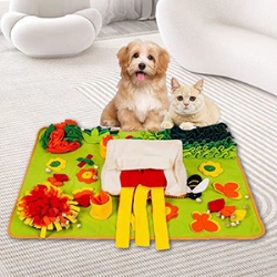 Interactive Popular Pet Sniff Mat Hamburger Style Hide Food Dog Training Mat With Squeaky