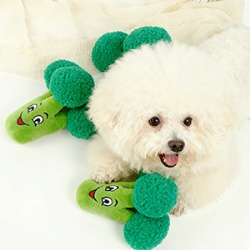 Wholesale Eco-Friendly Polyester Cartoon Plush Squeaky Durable Customized Dog Training Chew Toy Indoor