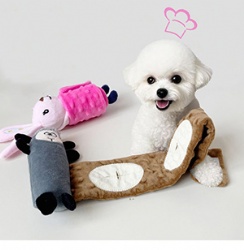 Sheep Rabbit Plush Pet Dog Toy Cotton Puzzle BB Squeaker Sound Making Food Hiding Teeth Cleaning Feature