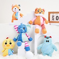 New Design Pet Plush Interactive Toys Grind Teeth Colorful Dog Chew Toy