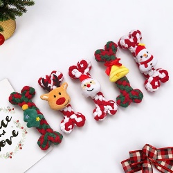 High Quality Durable Cotton Rope Chew Toy for Large Dogs Christmas Holiday Braiding Design Indoor Use for Pet Owners
