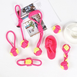 Hot Selling Bite-Resistant Cotton Rope Chew Toy Molar Clean Tooth Rope Knot Ball