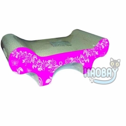 Fashion Bright Pink Cardboard Cat Scratcher Toy