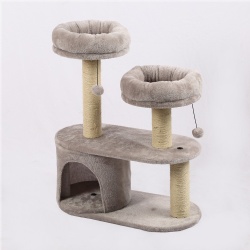 Pet Plush Toys Arbre A Chat Bois Cat Climbing Frame Real Tree