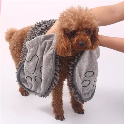 Dryer Towel Bath Robe Dog Pet Hand Microfiber Bathrobe Soft Microfibre Cat For Drying Quick Pink And Blue Silicone Glove Brush