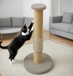 Simple Cat Scratching Post with Toy Balls