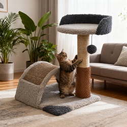 CloudTop Cat Activity Center with Scratcher & Hideaway